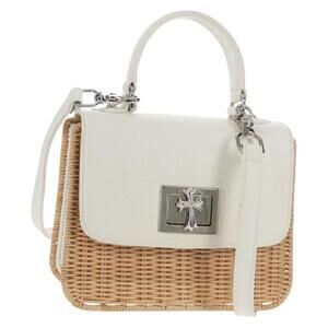 Chrome Hearts Rattan White Silver Handbag